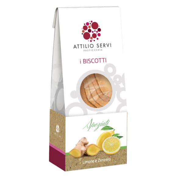 Biscotti speziati artigianali limone e zenzero Attilio Servi