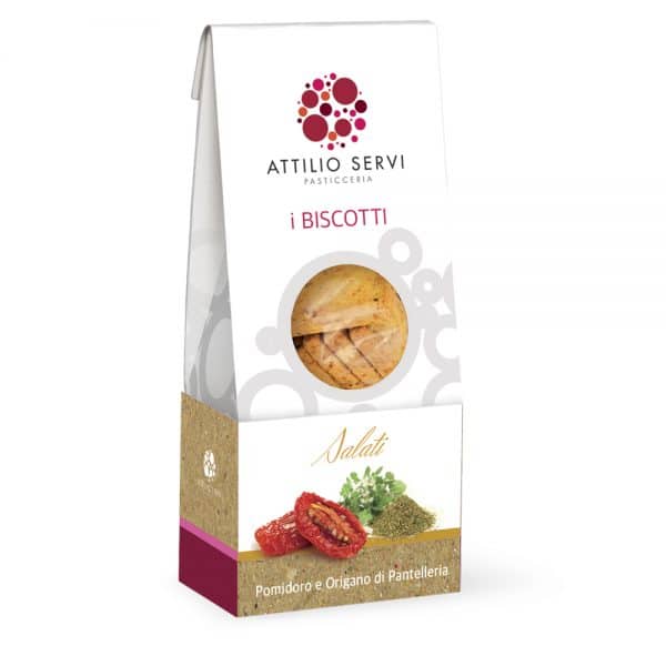 Biscotti salati artigianali con pomodoro e origano di Pantelleria