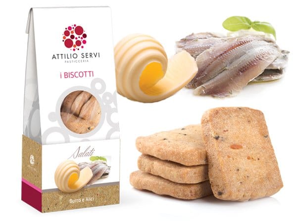 Biscotti salati con burro e alici Attilio Servi