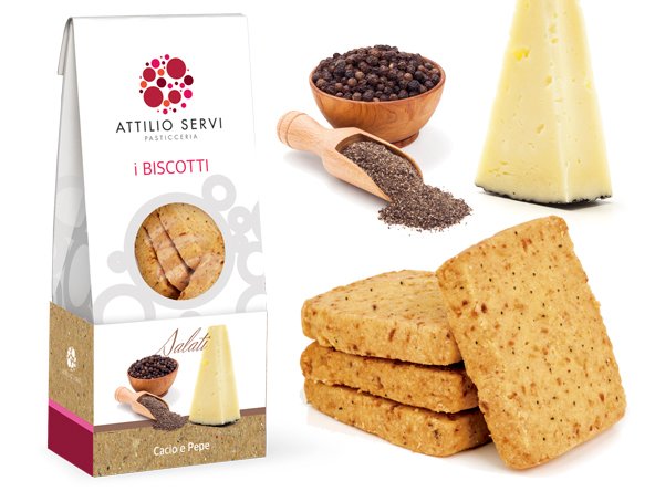 Biscotti salati cacio e pepe Attilio Servi