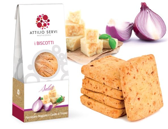 Biscotti salati con parmigiano e cipolla Attilio Servi