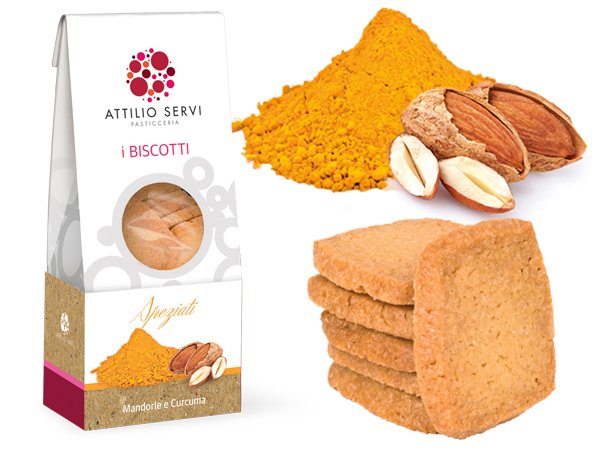 Biscotti salati speziati con curcuma e mandorle Attilio Servi